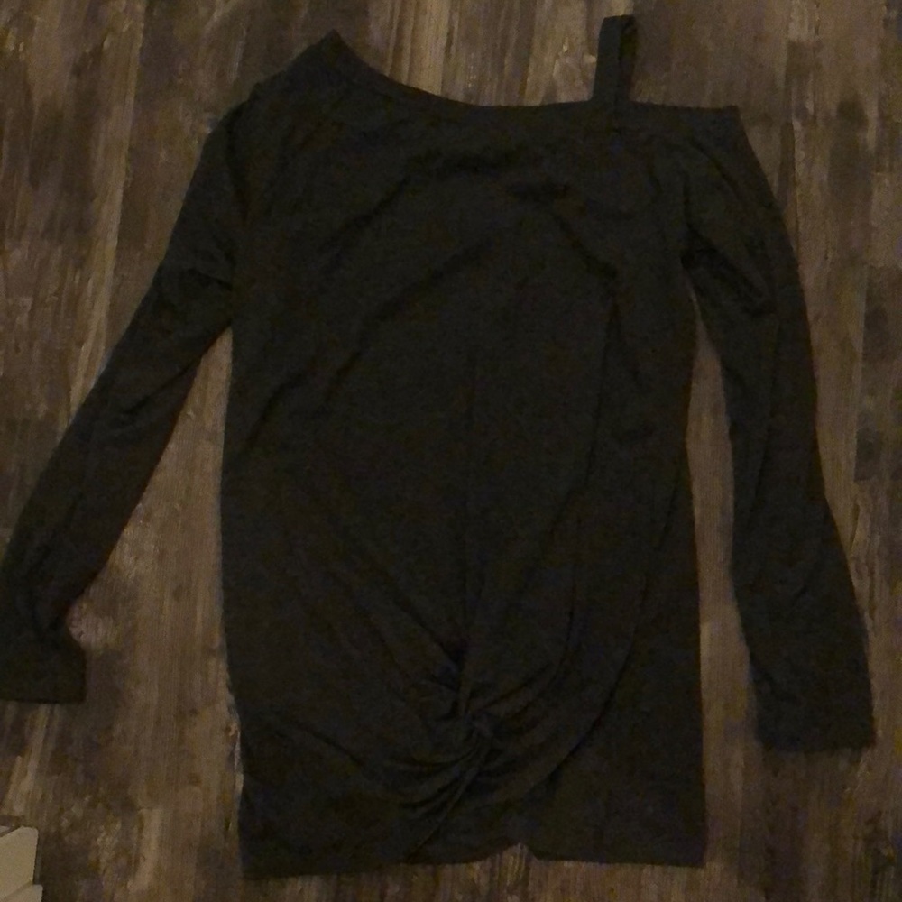 Grey off the shoulder shirt